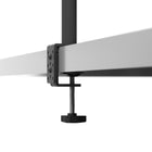 Kanto - Support de bureau pour moniteur double - Clips de gestion des câbles - Noir-Garantie limitée du fabricant de 5 ans