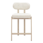 Zuo - Aurea Tabouret de comptoir - Light Gris - Ensemble de 2-Repose-pieds ergonomique et confortable