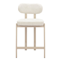 Zuo - Aurea Tabouret de comptoir - Light Gris - Ensemble de 2-Repose-pieds ergonomique et confortable