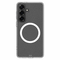 Blu Element - Étui Dropzone Rugged à paillettes avec aimants pour Samsung Galaxy S26, Transparent-Niveau de protection : 400 chutes à 3 mètres