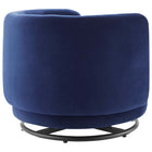Modway - Relish Performance Velvet Chaise pivotante - Marine noire-Socle pivotant en métal