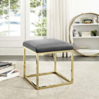 Modway - Anticipate Ottoman in Gris or-Sellerie en velours en polyester
