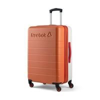 Reebok - Valise à roulettes pivotantes à coque rigide 26 po Double Dribble - Orange-Roulettes pivotantes à 360° pour un déplacement fluide, silencieux et sans effort