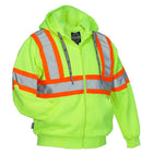 Forcefield - Chandail à capuchon de sécurité de luxe, lime, grand-Tricot jersey de luxe de 350 g/m2, fluorescent, polyester à 100 %