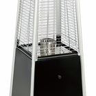 Shinerich - Chauffe-patio style pyramide - noir-La flamme centrale assure une chaleur uniforme