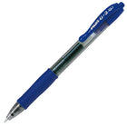 Pilot - Stylos à bille roulante encre gel G-2 - rétractable - rechargeable - 0,7 mm - bleu - paquet de 12 (BLG2-7-BE)-Bleu