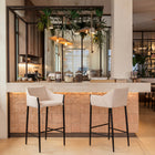Zuo - Andover Tabouret de bar - Beige-Aucun assemblage requis