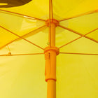 Outsunny - Ensemble pliant de table de pique-nique et chaises pour enfants motif extérieur jardin terrasse arrière-cour avec parasol - jaune-Matériau : Tube en métal, polyester  
