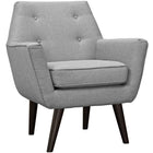 Modway - Posit Tissu rembourré Fauteuil - Gris clair-Fauteuil de style moderne du milieu du siècle