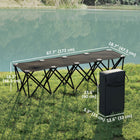 Outsunny - Banc d’équipe de sport pliant portable 4 places-Conception légère et pliable avec sac de transport pour un déplacement facile  