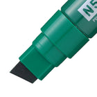 Pentel - Marqueur Permanent, Pointe Biseautée Extra-grasse, Encre Verte - Paquet de 6-Pointe biseautée de 8,0 mm à 15,4 mm pour une largeur de trait variable