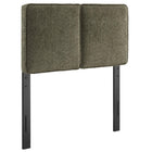 Modway - Lindee Tissu Boucle Tête de lit jumelée, Sage-Tête de lit style oreiller