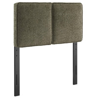 Modway - Lindee Tissu Boucle Tête de lit jumelée, Sage-Tête de lit style oreiller