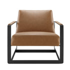 Modway - Seg Cuir végane Chaise d’accent - Tan-6