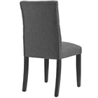 Modway - Duchess Tissu Chaise à manger Ensemble de 4 - Gris-Capsules de pied non marquées