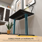 Mount-It! - Bureau électrique compact avec plateau de 40 pouces, noir-Conçu avec un cadre en acier robuste et un plateau en panneaux de particules, ce bureau est durable et fiable pour toutes les tâches