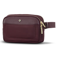 Samsonite - Mobile Solutions 2 Sac de Taille RFID, Merlot-La doublure de ce produit a été fabriquée à partir de tissu en polyester recyclé, fabriqué à partir de bouteilles en plastique utilisées par les consommateurs
