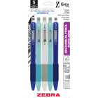 Zebra - Crayon mécanique Z-Grip paquet de 5 - 0,7 mm - bleu/blanc-Z-Grip