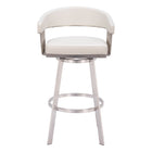 Zuo - Bantry Tabouret de bar pivotant - Blanc-Rembourrage moelleux et confortable