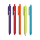TRU RED - Stylos gel à séchage rapide rétractable - 0,7 mm - Couleurs variées - Paquet de 5-Encre de couleurs variées à débit fluide qui permet une écriture large et nette