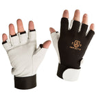 IMPACTO® BG401 Petit Paire Gant Air Glove® Antivibrations, demi-doigts, coussinet à Air paume/doigts/pouce, paume cuir doux-1