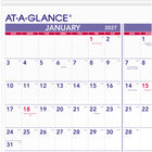 AT-A-GLANCE – Calendrier mural annuel 2027 – 36 po H x 24 po l – anglais-12 mois : janvier - decembre sur une page trimestrielle