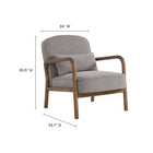 Modway - Charlie Boucle Tapis Fauteuil - Taupe-Tissu boucle Tissu Rembourrage