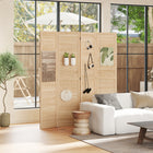 HOMCOM - Paravent autoportant à 4 panneaux pour chambre intérieure - naturel-500 trous de panneau perforé par panneau, permettant de suspendre de petits objets  

