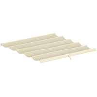 Outsunny - remplacement de toit rétractable pour pergola 8,2 pi L x 8,4 pil , pour cadre 10 pi L x 10 pi l (couverture supérieure uniquement), blanc crème-Convient UNIQUEMENT à la pergola Outsunny 9,8 po x 9,8 po (3 x 3 m) (SKU : 84C-054BK, 84C-054BN)