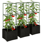 Outsunny - lot de 3 cages à tomates avec sacs de culture de 13,5 gallons-Ensemble de 3 bacs de plantation offrant beaucoup d'espace pour permettre aux fleurs, herbes ou légumes de pousser sainement et vigoureusement
