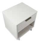 Manhattan Comfort - Table de nuit moderne Granville 18,11" à 1 tiroir - Blanc - Lot de 2-15,16 po L x 18,11 po l x 19,49 po H