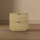 Manhattan Comfort - Table de nuit moderne contemporain Chrystie 26" à 2 tiroirs - Naturel-9
