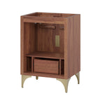 Modway - Daylight 24" Armoire à coiffeuse de salle de bain - Noyer-Assemblée requise