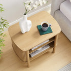 Modway - Cadence Ouvre Table de chevet, Chêne-Glissades de pied ajustables sans marquage