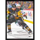 Evgeni Malkin Pittsburgh Penguins Skating with Puck sur toile - Toile encadree - 22" x 31"-Impression sur toile de qualité supérieure avec bordures enveloppées