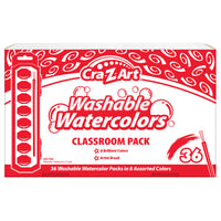 Cra-Z-Art - Aquarelles lavables Pack de classe, 8 couleurs, 36 compter-Parfait pour les personnes qui aiment la peinture et les œuvres d'art ainsi