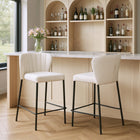 Zuo - Linz Tabouret de comptoir - Cream - Ensemble de 2-Dimensions: 19,7 po L x 18,9 po L x 35,0 po H