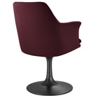 Modway - Lippa Salle à manger pivotante Performance Velvet Fauteuil - Mûrier noir-Assemblée requise