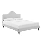 Modway - Soleil Performance Velvet Lit plein, Gris clair-Velours de performance résistant aux taches