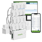 Emporia - Vue 3 Moniteur d'énergie domestique avec 16 capteurs de niveau de circuit 50A-Fournit surveillance et gestion énergétique vingt quatre heures permettant aux propriétaires automatiser gérer et contrôler consommation électrique en tout temps, aide à prévenir réparations coûteuses conserver énergie réduire coûts électricité et surveiller performance comptage net solaire, protégé par une garantie un an