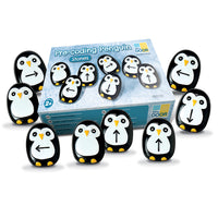 Yellow Door - Pierres de pré-codage Penguin, lot de 18-Favorise la résolution de problèmes, la création de motifs et les compétences de pensée logique