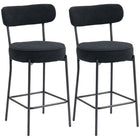 HOMCOM - Tabourets de bar modernes hauteur comptoir 27 po - noir - paquet de 2-Livré en lot de deux pour créer un look propre et coordonné 
