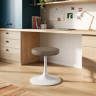 Modway - Lippa Cuir végane Tabouret rond - Brun champignon-Métal résistant aux copeaux recouverts de puissance