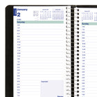Blueline - 2027 Agenda quotidien avec reliure spirale et couverture souple à texture imitation lézard – 8 po x 5 po – Noir-Calendriers de référence du mois précédent, du mois courant et des deux mois suivants sur chaque double page