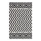 Modway - Ailani Chevron géométrique / losange Tapis de comédie 8 pi l x 10 pi L - Noir et blanc-Tapis géométrique Chevron / Losange