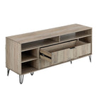 Manhattan Comfort - Meuble TV moderne DUMBO 62,99 po - Gris Rustique-Assemblage « Snap It » Comprend des rainures internes de haute qualité pour un assemblage simple, sans outils requis