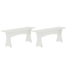 Manhattan Comfort - Ensemble de 2 bancs de salle à manger Coney 53,14 po style milieu du siècle moderne - Blanc-Banc de salle à manger moderne du milieu du siècle pour une utilisation en salle à manger