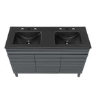 Modway - Render 48" Meuble de salle de bain à double lavabo - Gris Noir-Matchs non inclus