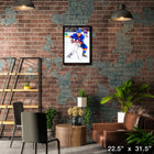 Anders Lee New York Islanders - Toile encadree - 22" x 31"-Sous licence officielle de la LNH et de l'AJLNH