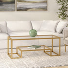 Hudson&Canal - Table basse rectangulaire Athena 45" L - Laiton-Nettoyer avec un chiffon doux et sec, sans produits chimiques agressifs ni produits de nettoyage abrasifs